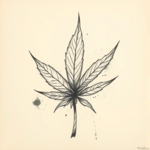 Charcoal Weed Tattoo