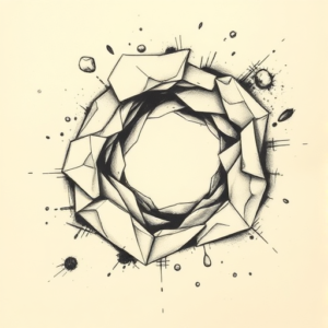 Charcoal Wormhole Tattoo