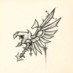 Charcoal Zelda Tattoo