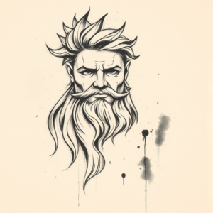 Charcoal Zeus Tattoo