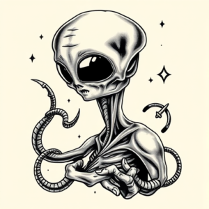 Chicano Alien Tattoo