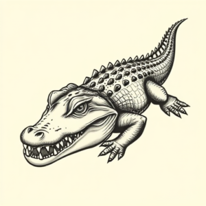 Chicano Alligator Tattoo