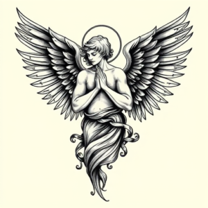 Chicano Angel Tattoo