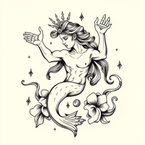 Chicano Aquarius Tattoo