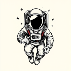 Chicano Astronaut Tattoo