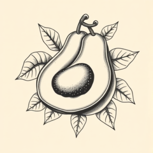 Chicano Avocado Tattoo