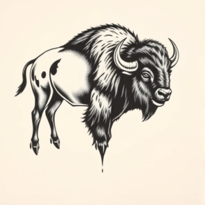 Chicano Bison Tattoo