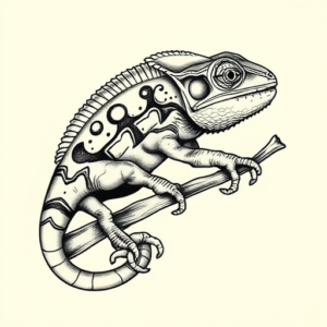 Chicano Chameleon Tattoo