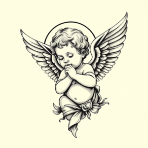 Chicano Cherub Tattoo