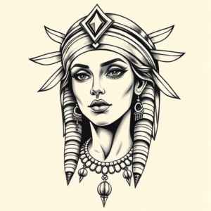 Chicano Cleopatra Tattoo