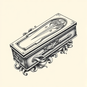 Chicano Coffin Tattoo