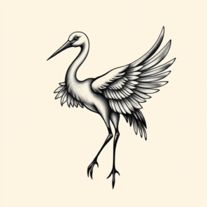 Chicano Crane Tattoo