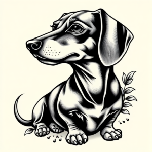 Chicano Dachshund Tattoo