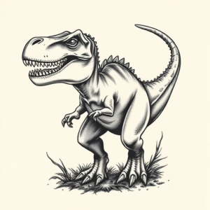 Chicano Dinosaur Tattoo