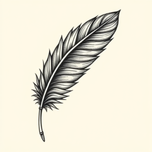Chicano Feather Tattoo