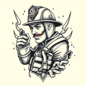 Chicano Firefighter Tattoo