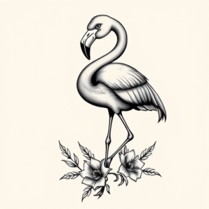 Chicano Flamingo Tattoo