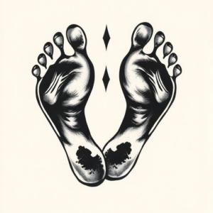 Chicano Footprint Tattoo