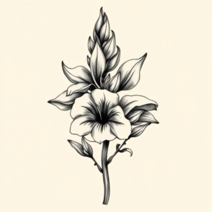 Chicano Gladiolus Tattoo