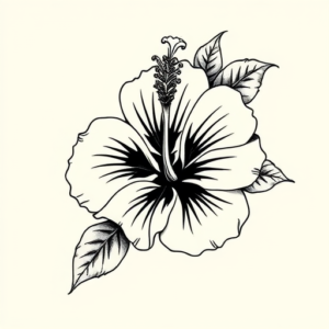 Chicano Hibiscus Tattoo