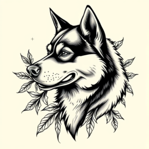 Chicano Husky Tattoo