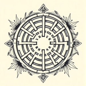 Chicano Labyrinth Tattoo