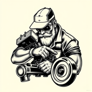 Chicano Mechanic Tattoo