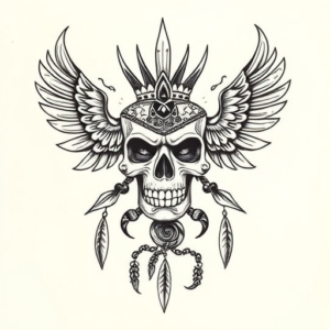 Chicano Mictlantecuhtli Tattoo