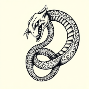 Chicano Ouroboros Tattoo