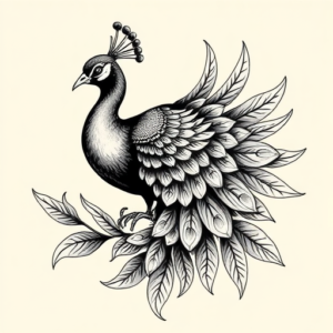 Chicano Peacock Tattoo