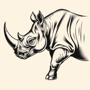 Chicano Rhino Tattoo