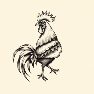 Chicano Rooster Tattoo
