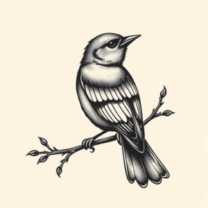 Chicano Sparrow Tattoo