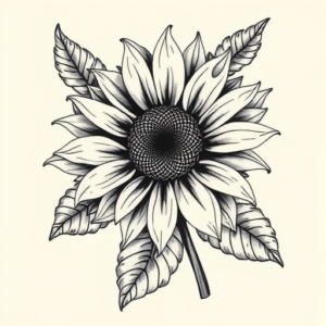 Chicano Sunflower Tattoo