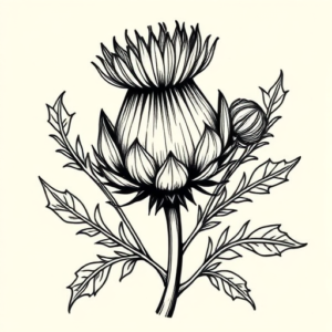 Chicano Thistle Tattoo