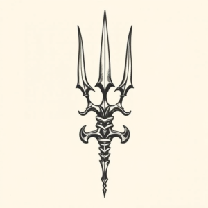 Chicano Trident Tattoo