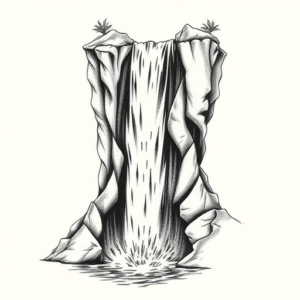 Chicano Waterfall Tattoo