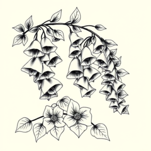 Chicano Wisteria Tattoo