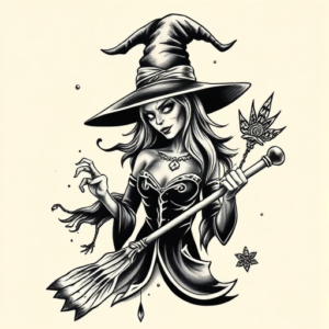 Chicano Witch Tattoo