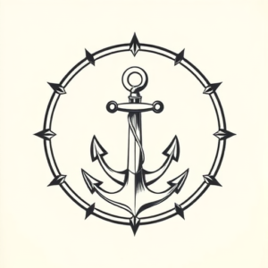 Circle Anchor Tattoo