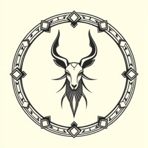 Circle Anubis Tattoo