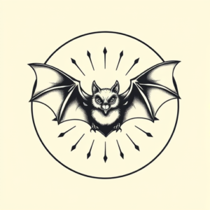 Circle Bat Tattoo