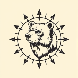 Circle Bear Tattoo
