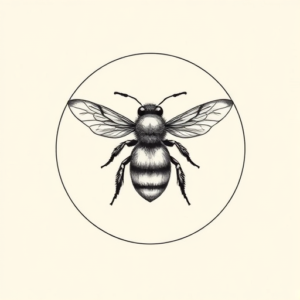 Circle Bee Tattoo