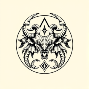 Circle Cerberus Tattoo