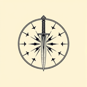 Circle Dagger Tattoo