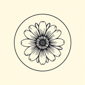Circle Daisy Tattoo