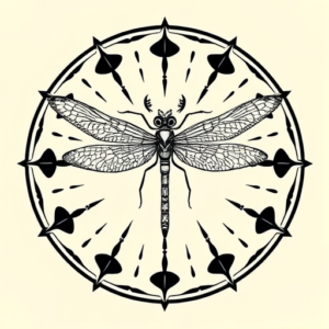 Circle Dragonfly Tattoo