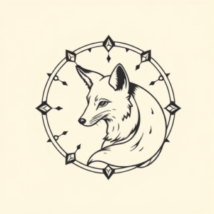 Circle Fox Tattoo
