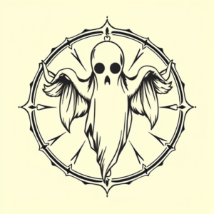 Circle Ghost Tattoo